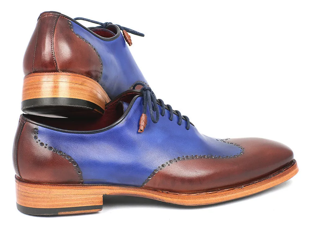 Paul Parkman Chaussures Paul Parkman Oxfords à bout effilé Goodyear Welted pour Homme en Bleu et Marron