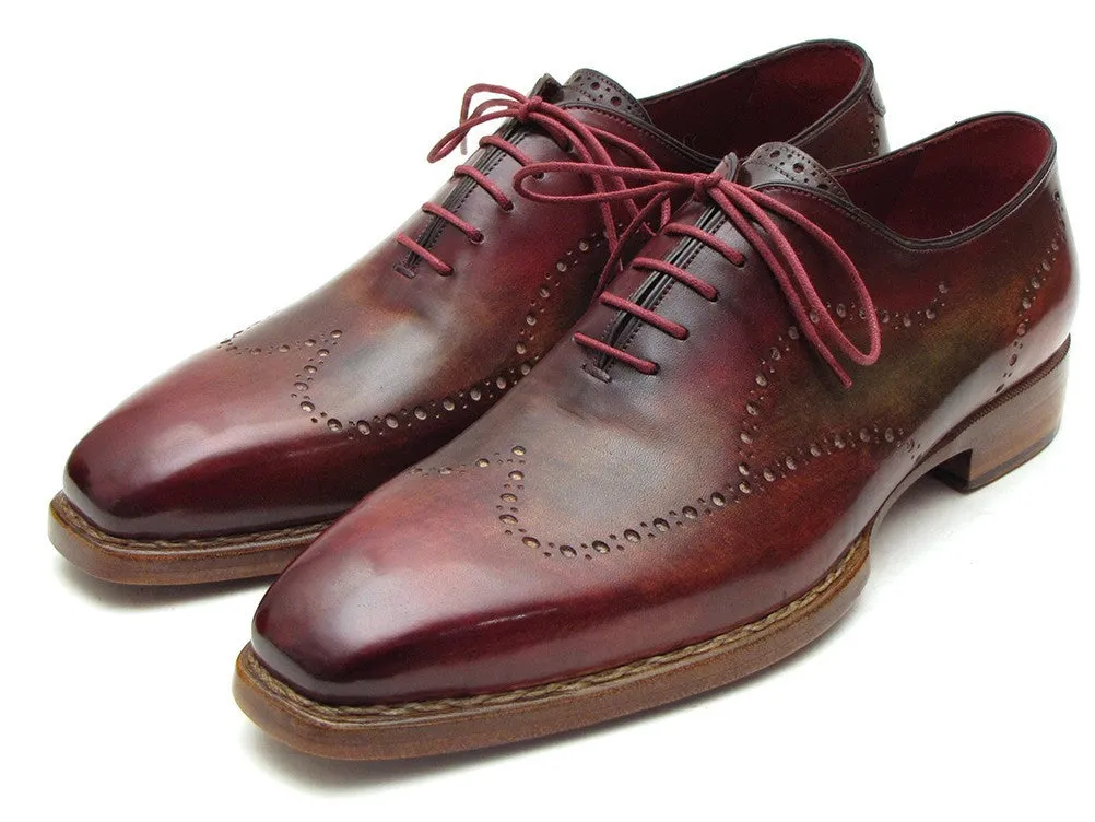 Paul Parkman Chaussures Paul Parkman Oxfords à bout effilé Goodyear Welted pour Homme en Bordeaux et Camel