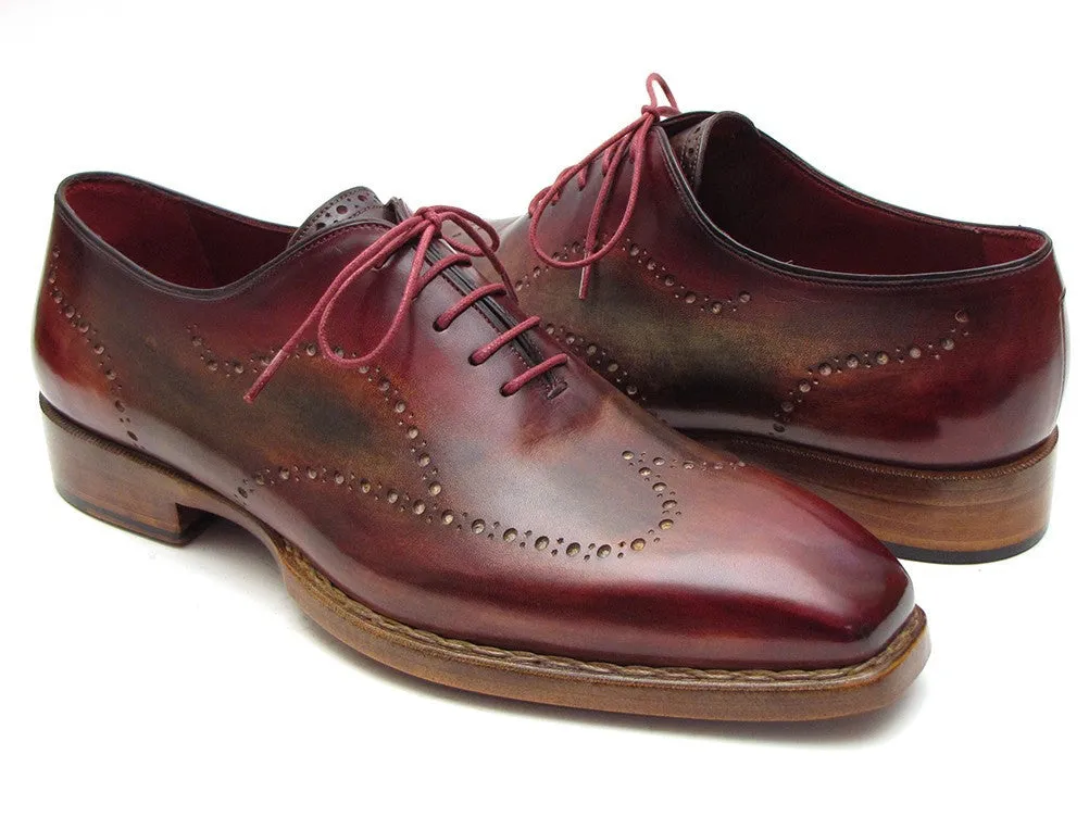 Paul Parkman Chaussures Paul Parkman Oxfords à bout effilé Goodyear Welted pour Homme en Bordeaux et Camel