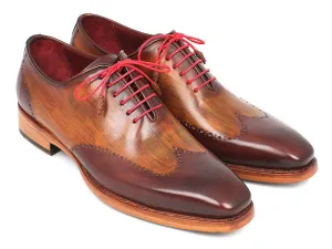 Paul Parkman Shoes Paul Parkman Men's Goodyear Welted Wingtip Oxfords in Brown & Camel