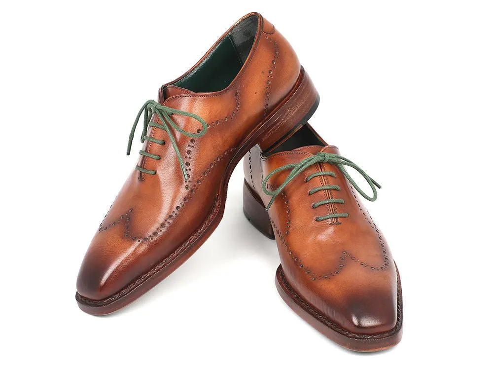 Paul Parkman Chaussures Paul Parkman Oxfords à bout effilé Goodyear Welted pour hommes en marron camel