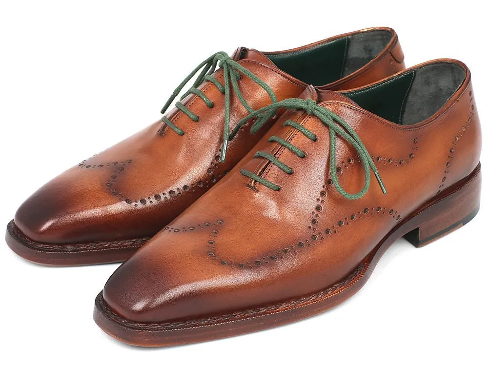 Paul Parkman Chaussures Paul Parkman Oxfords à bout effilé Goodyear Welted pour hommes en marron camel