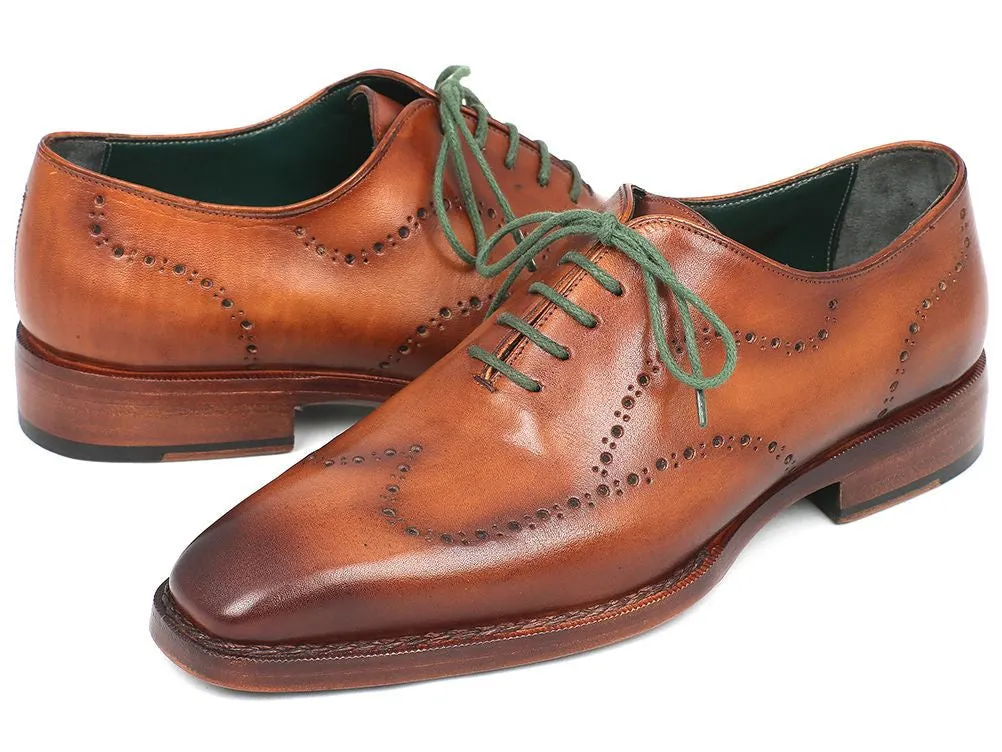 Paul Parkman Chaussures Paul Parkman Oxfords à bout effilé Goodyear Welted pour hommes en marron camel