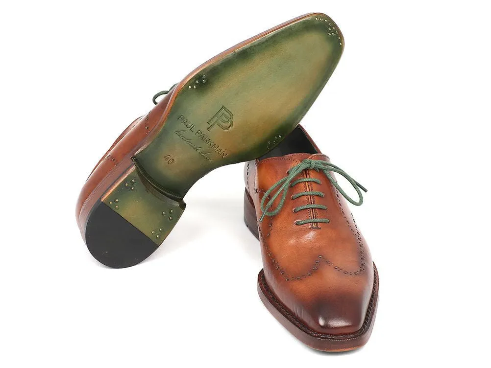 Paul Parkman Chaussures Paul Parkman Oxfords à bout effilé Goodyear Welted pour hommes en marron camel