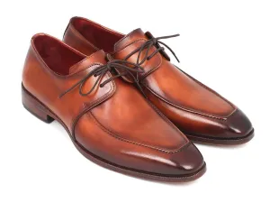 Paul Parkman Shoes Paul Parkman Men's Hand-Painted Leather Apron Derby Shoes in Brown