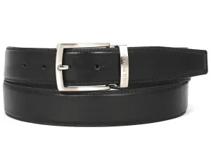 Paul Parkman Shoes Paul Parkman Men's Hand-Painted Leather Belt in Black