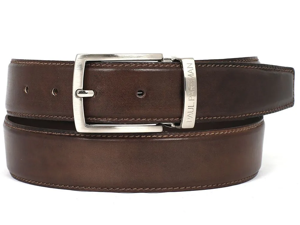 Paul Parkman Chaussures Ceinture en cuir peint à la main pour hommes Paul Parkman en marron