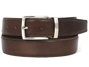 Paul Parkman Shoes Paul Parkman Men's Hand-Painted Leather Belt in Brown