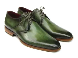 Paul Parkman Shoes Paul Parkman Men's Hand-Painted Leather Derby Shoes in Green