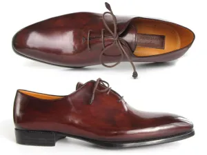 Paul Parkman Shoes Paul Parkman Men's Hand-Painted Plain Toe Oxfords in Brown & Bordeaux