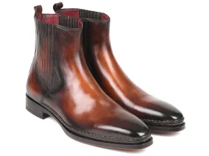 Paul Parkman Shoes Paul Parkman Men's Leather Chelsea Boots in Brown Burnished