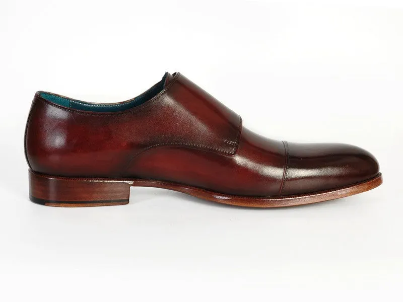 Paul Parkman Chaussures Paul Parkman Double Monkstraps en Cuir pour Hommes en Marron Foncé