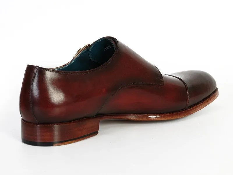 Paul Parkman Chaussures Paul Parkman Double Monkstraps en Cuir pour Hommes en Marron Foncé