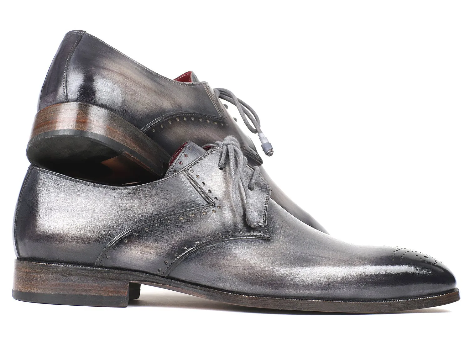 Paul Parkman Chaussures Paul Parkman Derby Homme à Bout Médaille en Gris