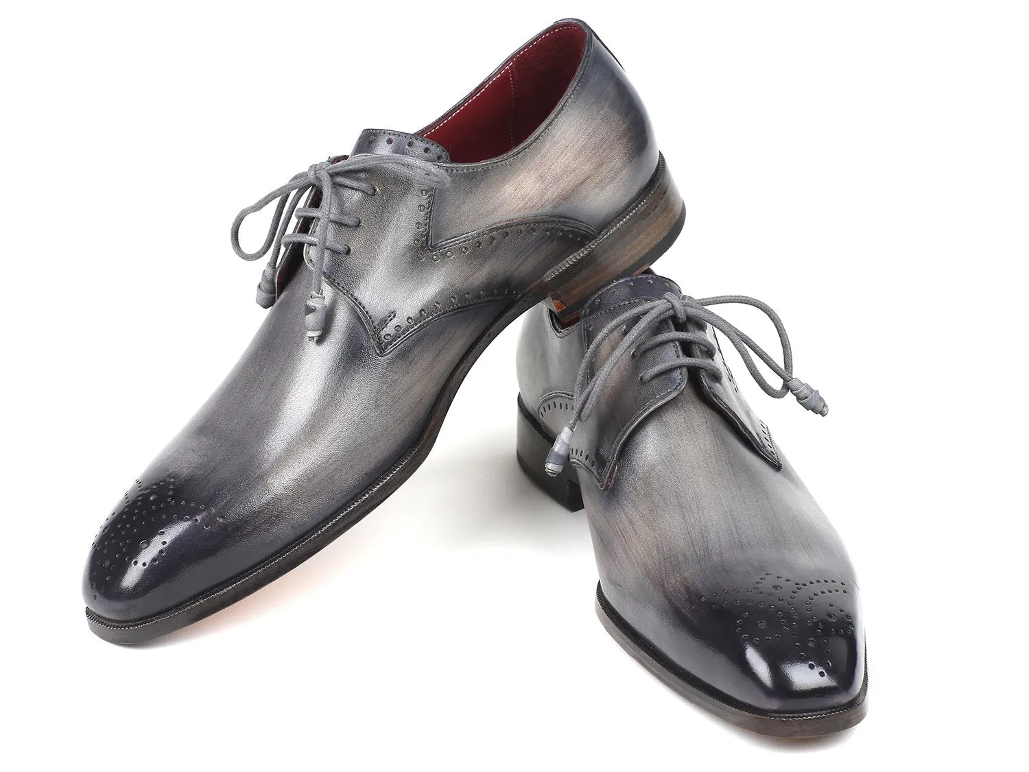 Paul Parkman Chaussures Paul Parkman Derby Homme à Bout Médaille en Gris
