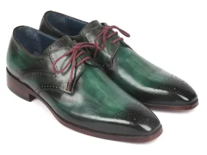 Paul Parkman Shoes Paul Parkman Men's Medallion Toe Derby Shoes in Green