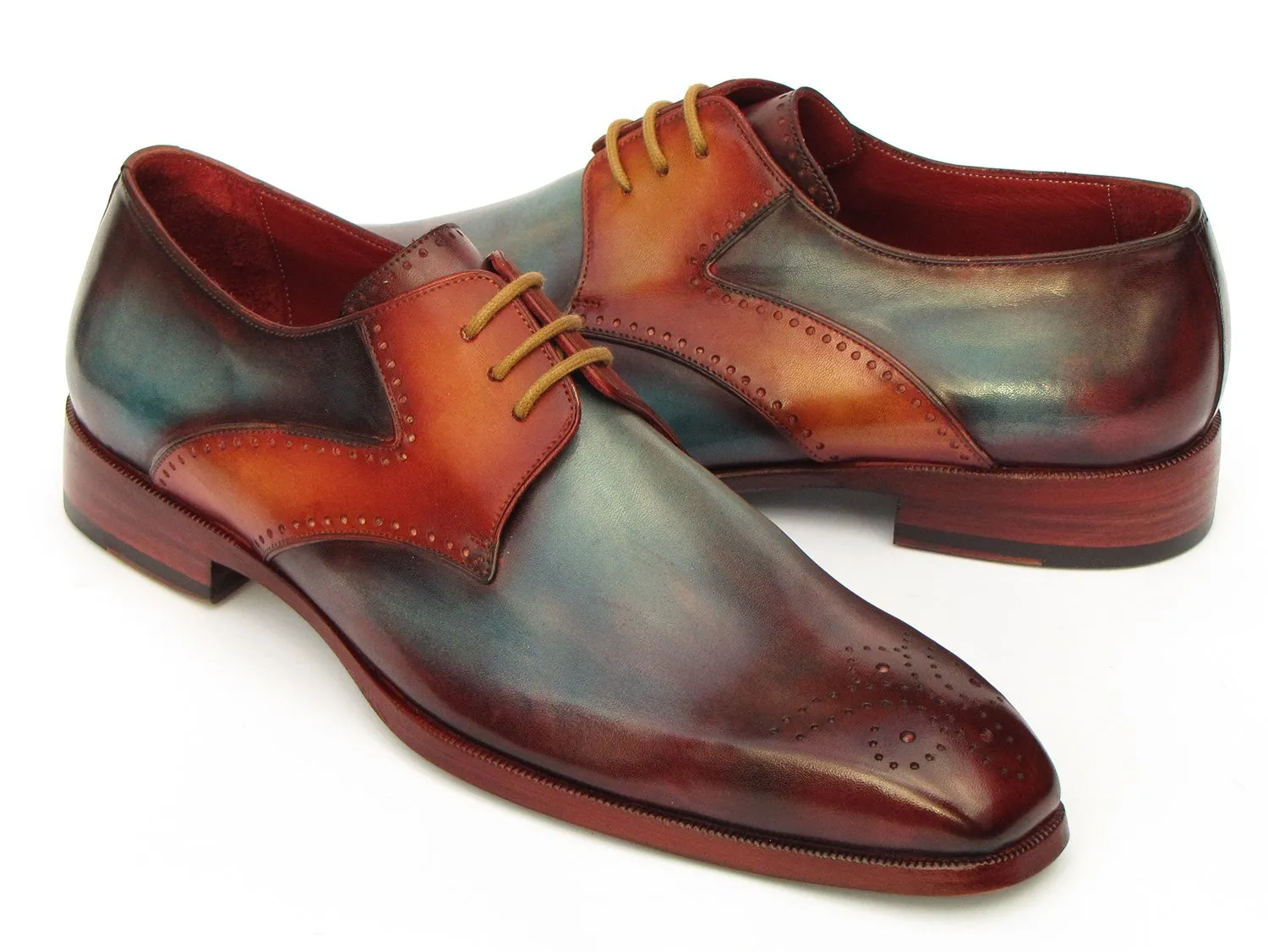 Paul Parkman Chaussures Paul Parkman Derby Homme à Bout Médaille en Plusieurs Couleurs