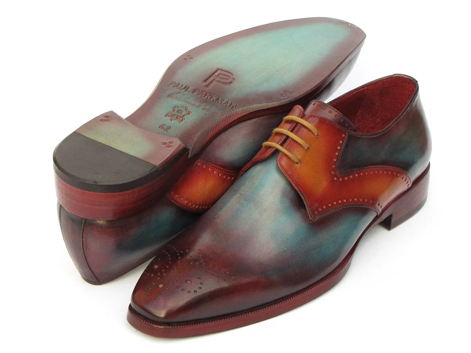 Paul Parkman Chaussures Paul Parkman Derby Homme à Bout Médaille en Plusieurs Couleurs