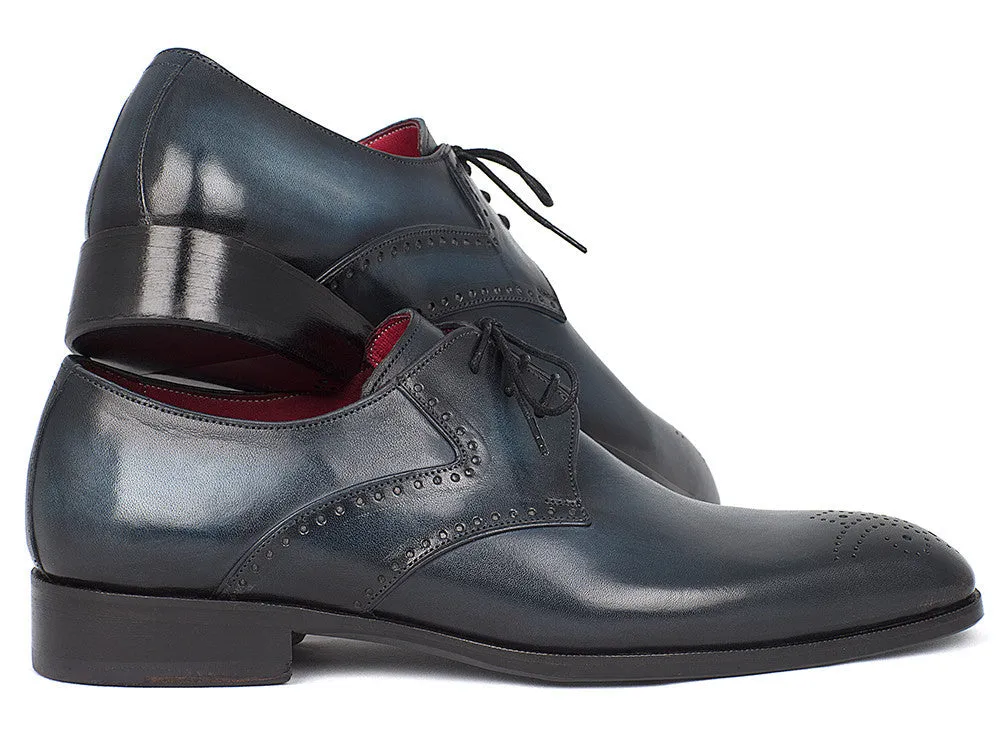 Paul Parkman Chaussures Paul Parkman Derby Homme à Bout Médaille en Marine et Bleu