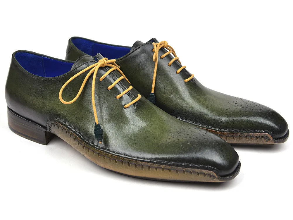 Paul Parkman Chaussures Paul Parkman Oxfords de construction Opanka pour hommes en vert