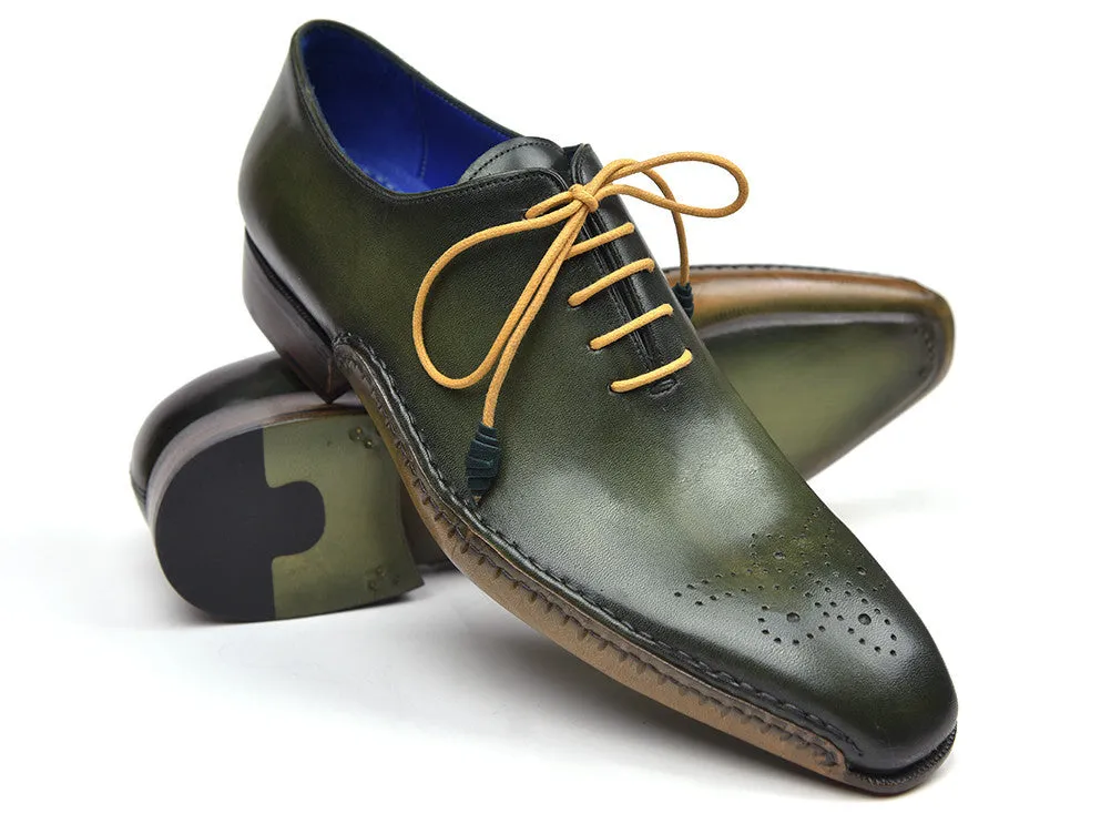 Paul Parkman Chaussures Paul Parkman Oxfords de construction Opanka pour hommes en vert