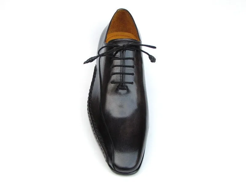 Paul Parkman Chaussures Paul Parkman Oxfords pour Hommes en Cuir Cousu Main sur le Côté en Noir