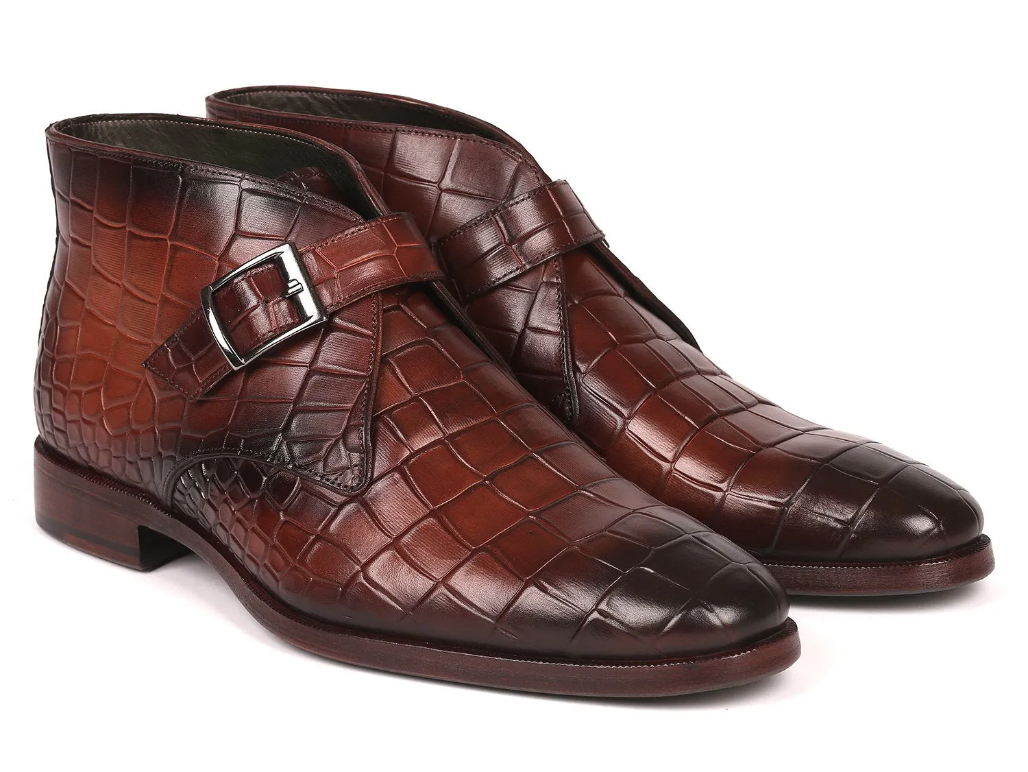 Paul Parkman Chaussures Bottines à bride unique pour homme Paul Parkman en marron