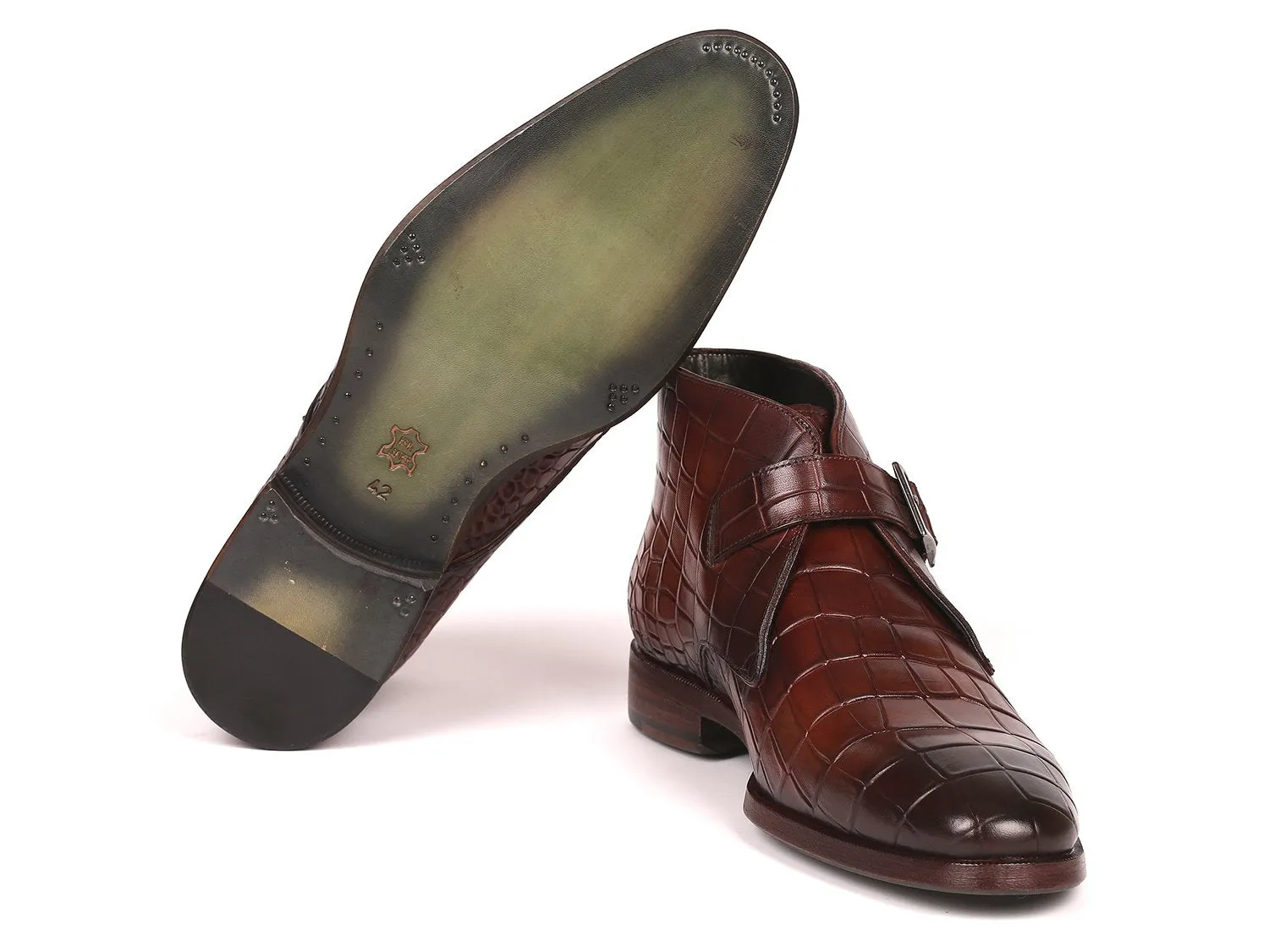 Paul Parkman Chaussures Bottines à bride unique pour homme Paul Parkman en marron