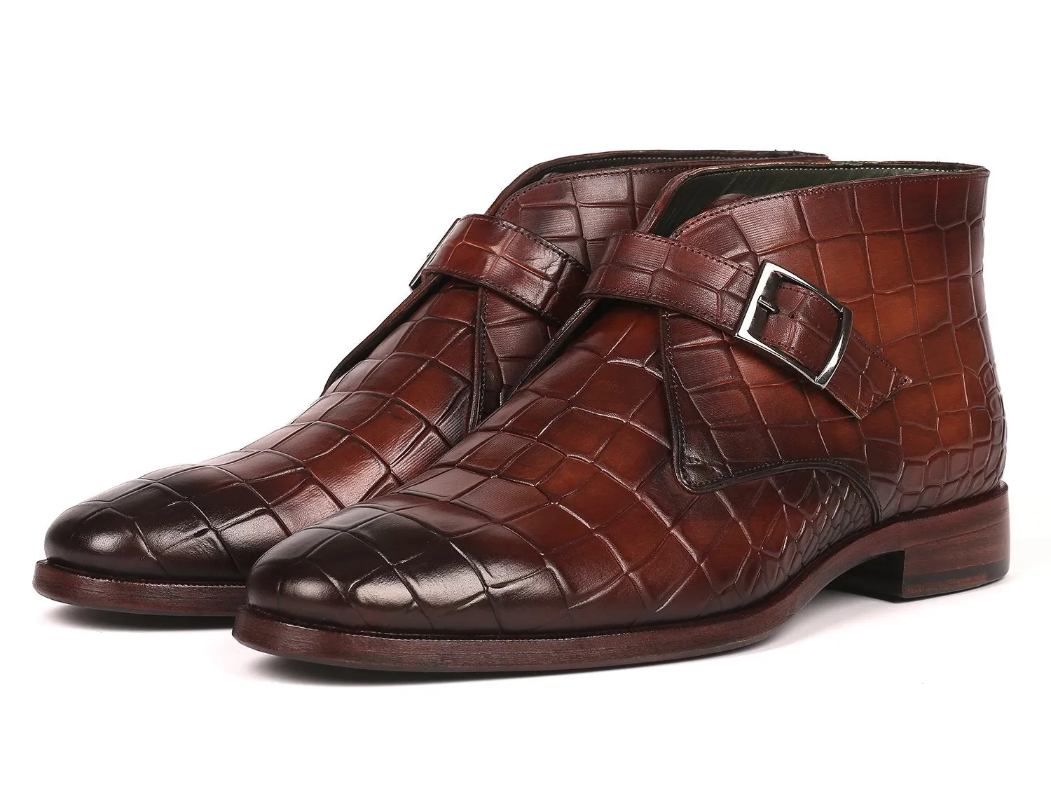 Paul Parkman Chaussures Bottines à bride unique pour homme Paul Parkman en marron