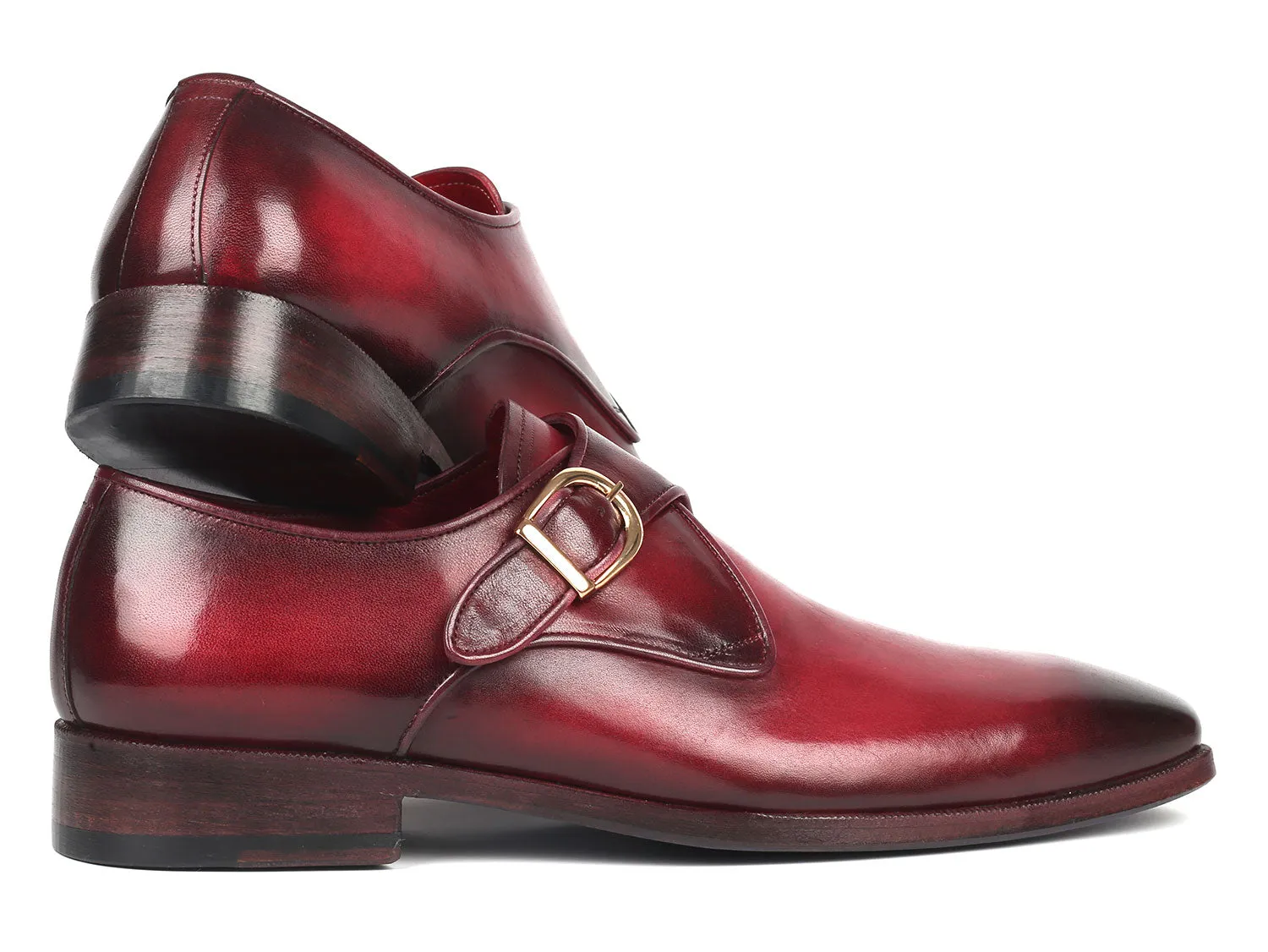 Paul Parkman Chaussures Paul Parkman Chaussures de ville en cuir à bride unique pour hommes en bordeaux