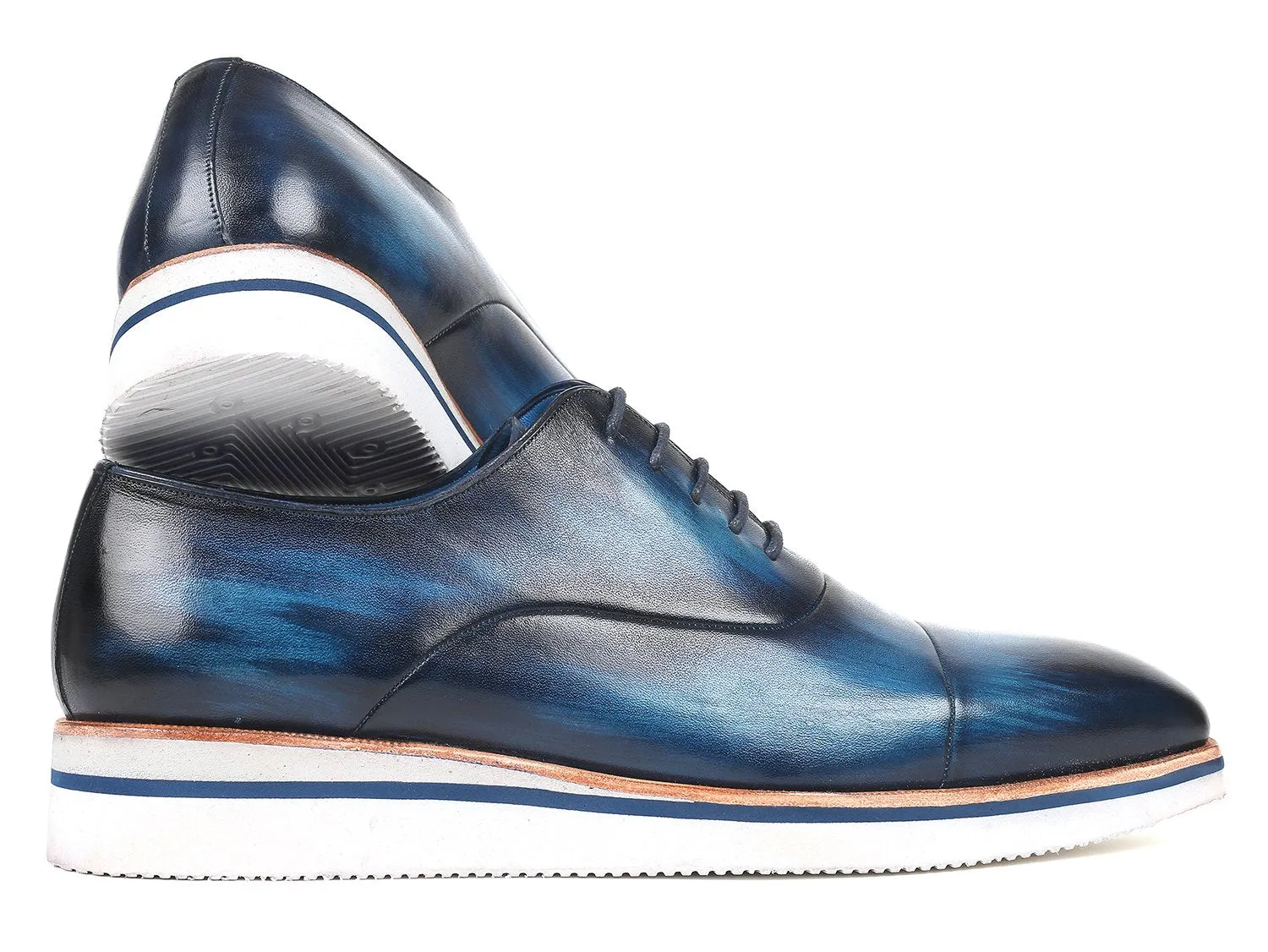 Paul Parkman Chaussures Paul Parkman Oxfords en cuir décontracté élégant pour hommes en bleu