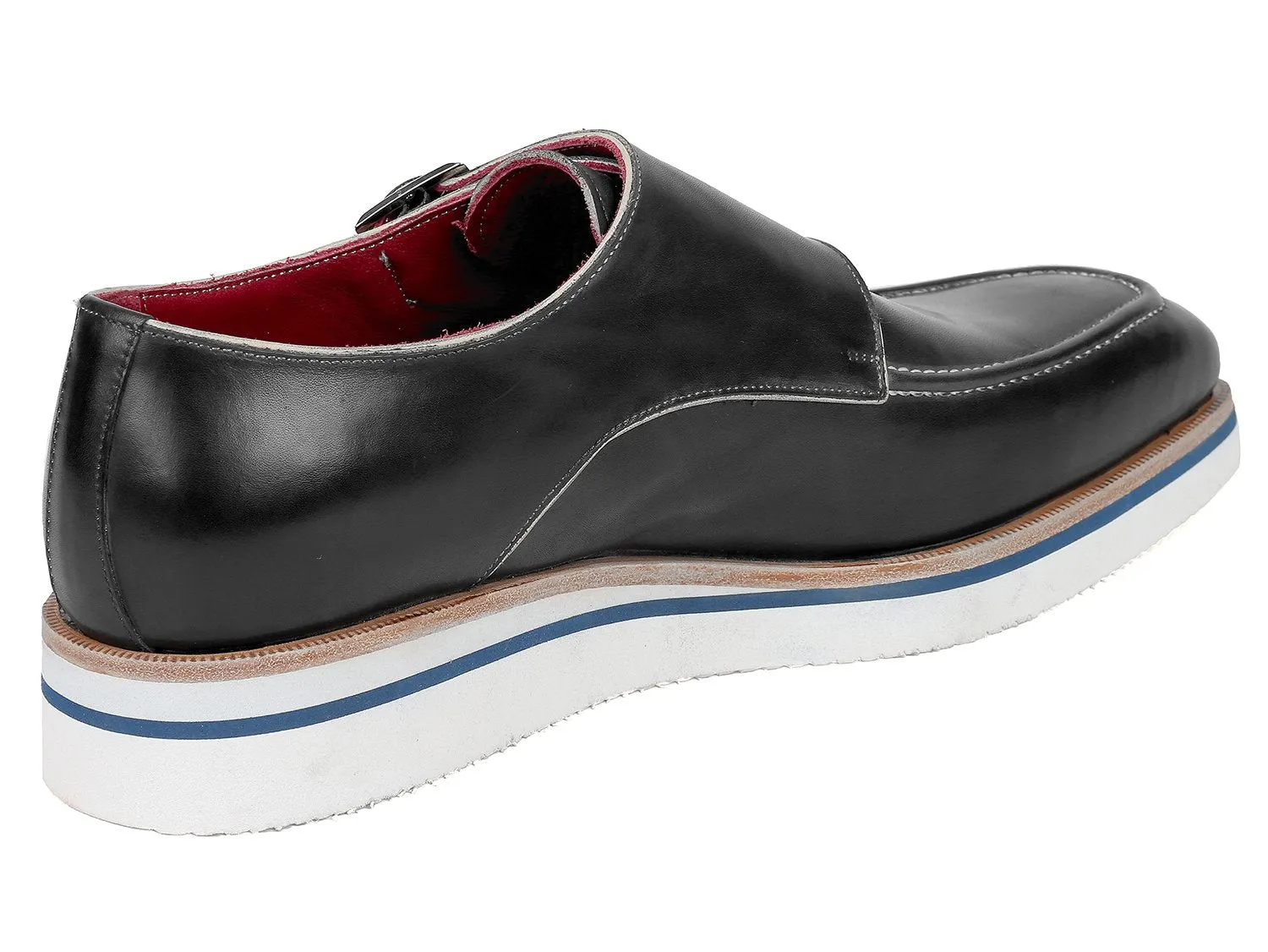 Paul Parkman Chaussures Paul Parkman Chaussures en cuir à bride homme décontracté élégant en noir