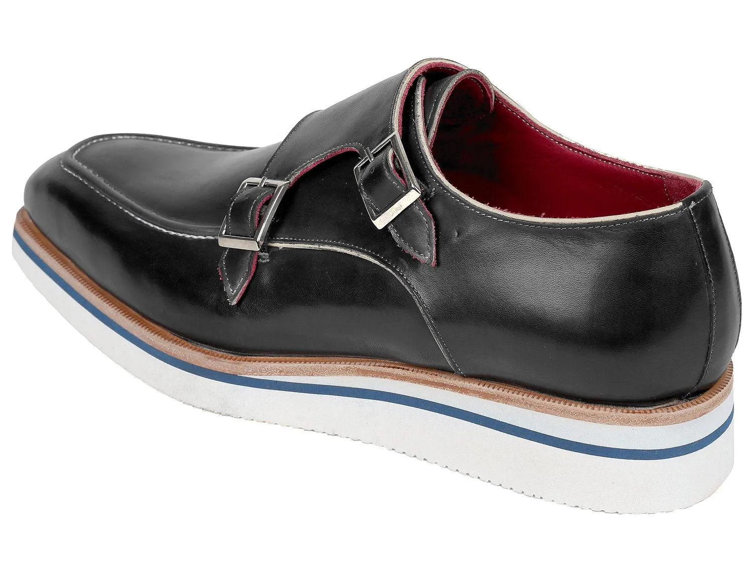 Paul Parkman Chaussures Paul Parkman Chaussures en cuir à bride homme décontracté élégant en noir