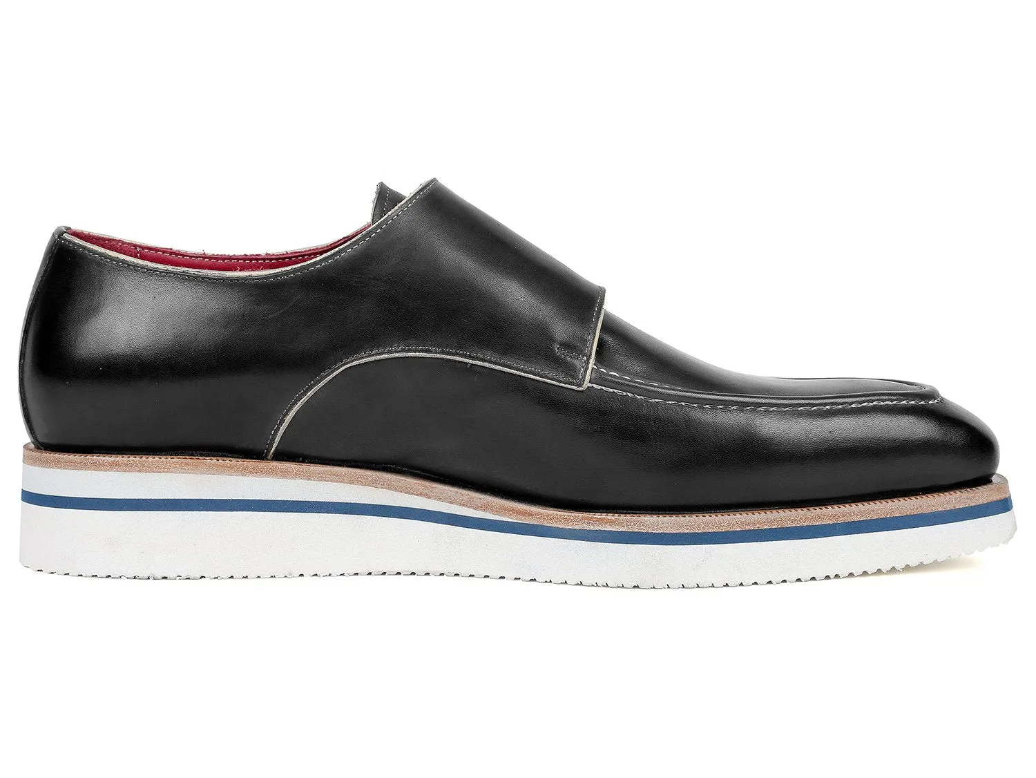 Paul Parkman Chaussures Paul Parkman Chaussures en cuir à bride homme décontracté élégant en noir