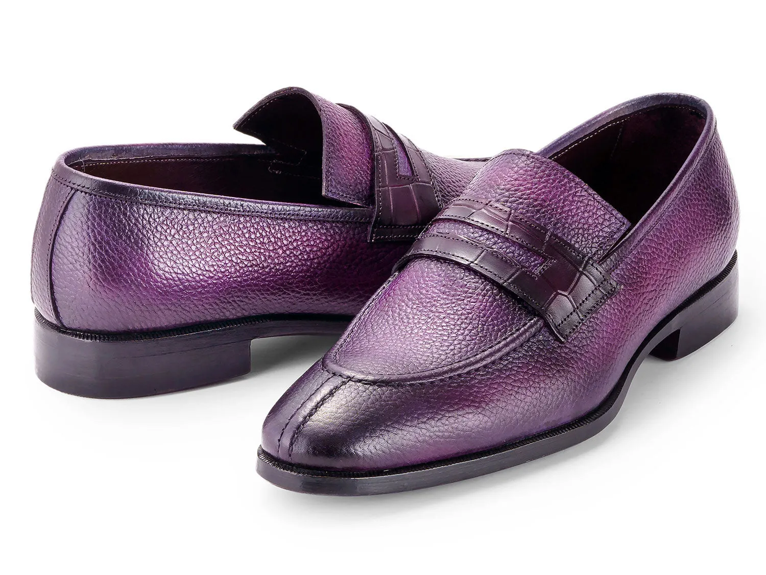 Paul Parkman Chaussures Paul Parkman Mocassins à bout fendu pour homme en violet