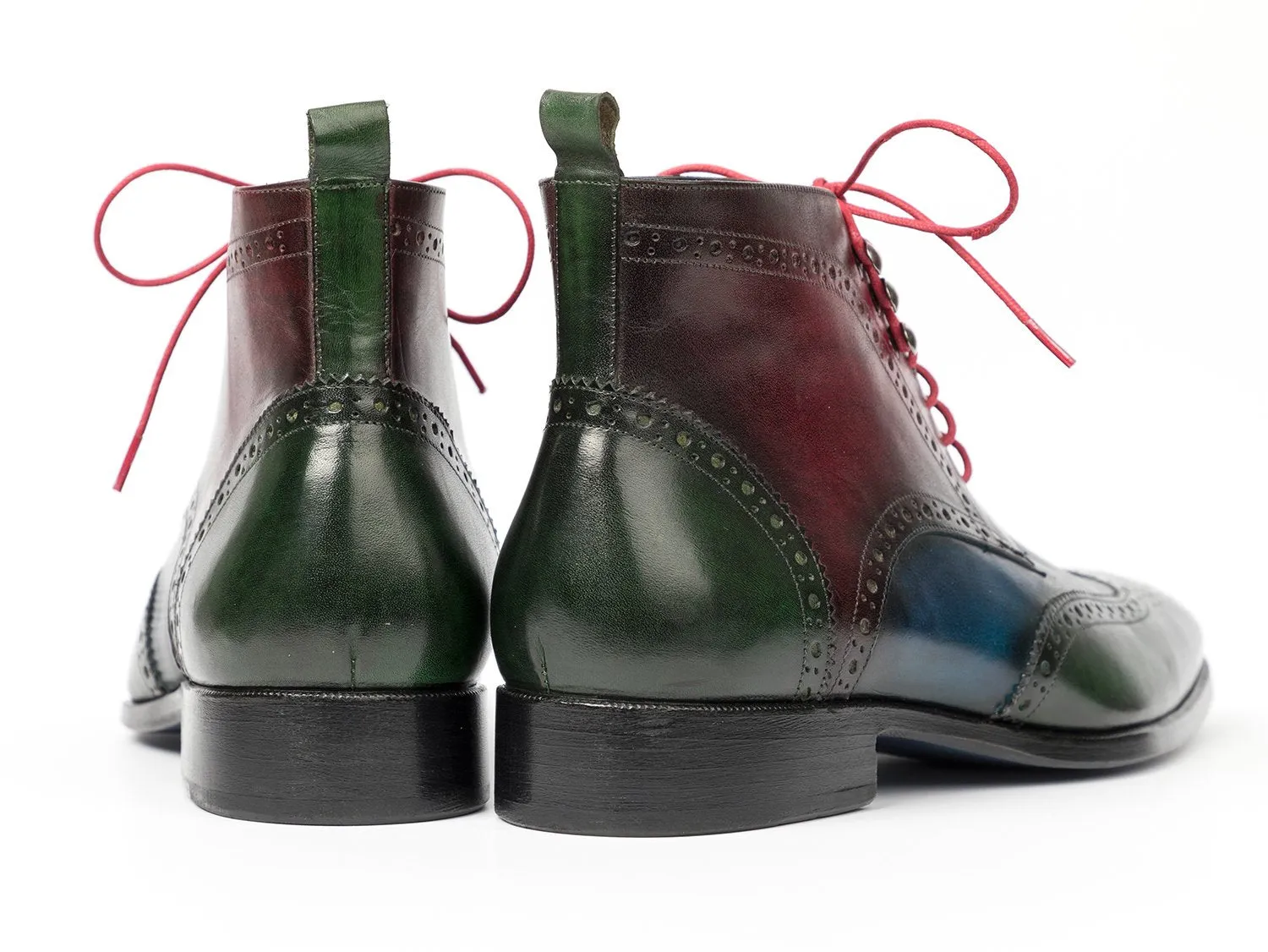 Paul Parkman Chaussures Bottines à Bout Rond pour Homme de Paul Parkman en Vert, Bleu et Bordeaux