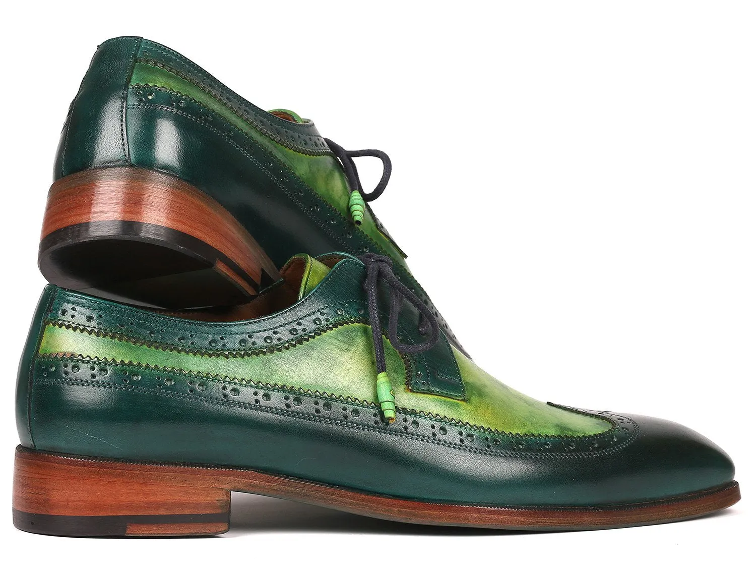 Paul Parkman Chaussures Paul Parkman Derby à Bout effilé pour Homme en Dual Tone Vert