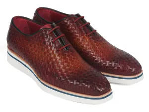 Paul Parkman Shoes Paul Parkman Men's Woven Leather Smart Casual Shoes in Brown
