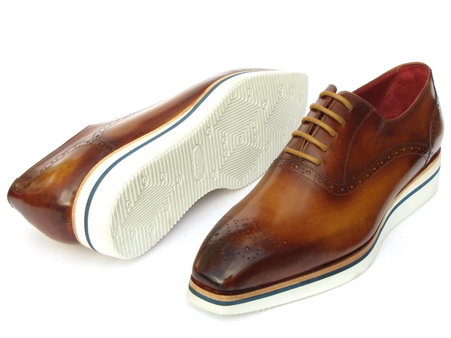 Paul Parkman Chaussures Paul Parkman Oxfords Décontracté Intelligent pour Hommes en Marron
