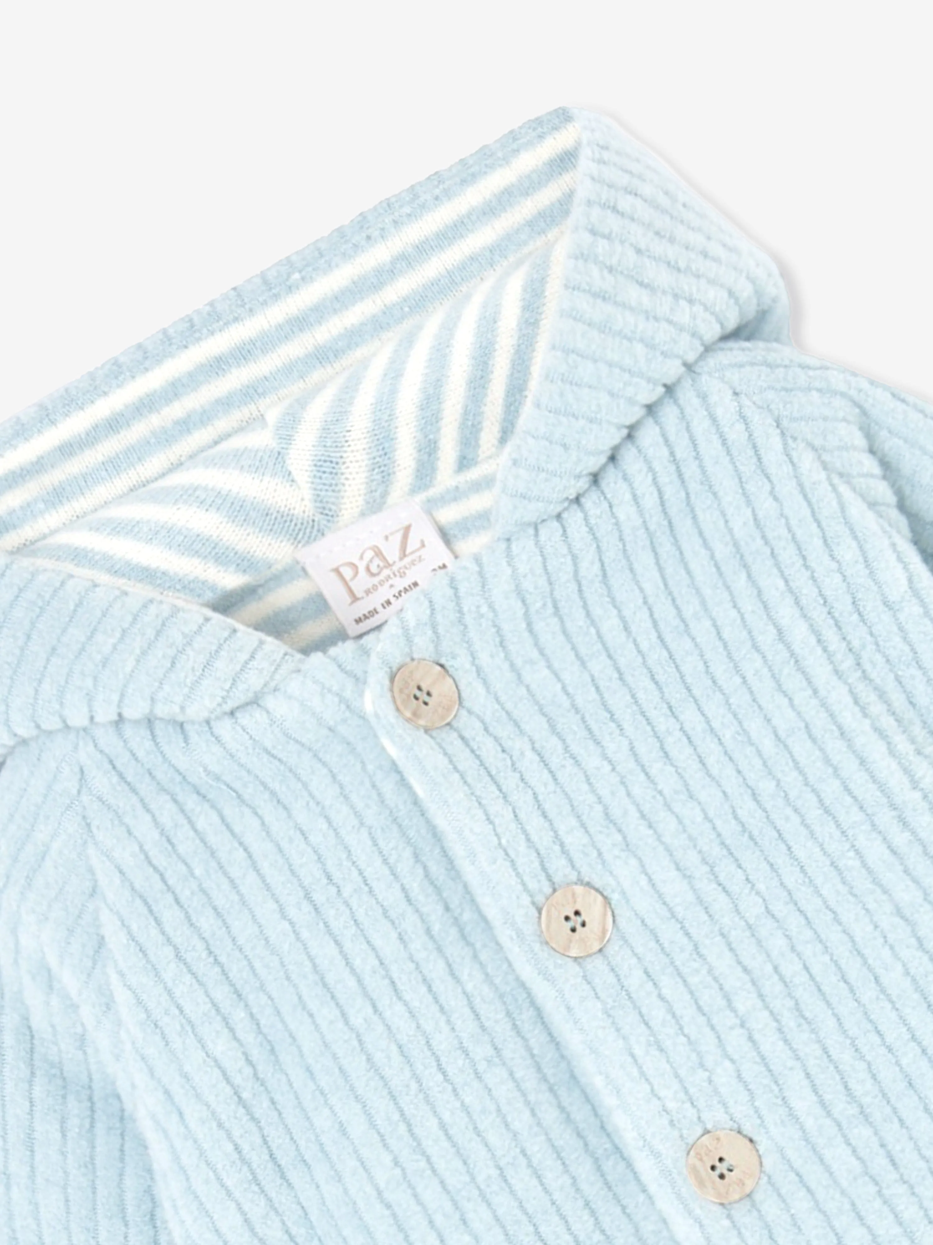 Manteau Paz Rodriguez pour bébé garçon avec oreilles de lapin en bleu