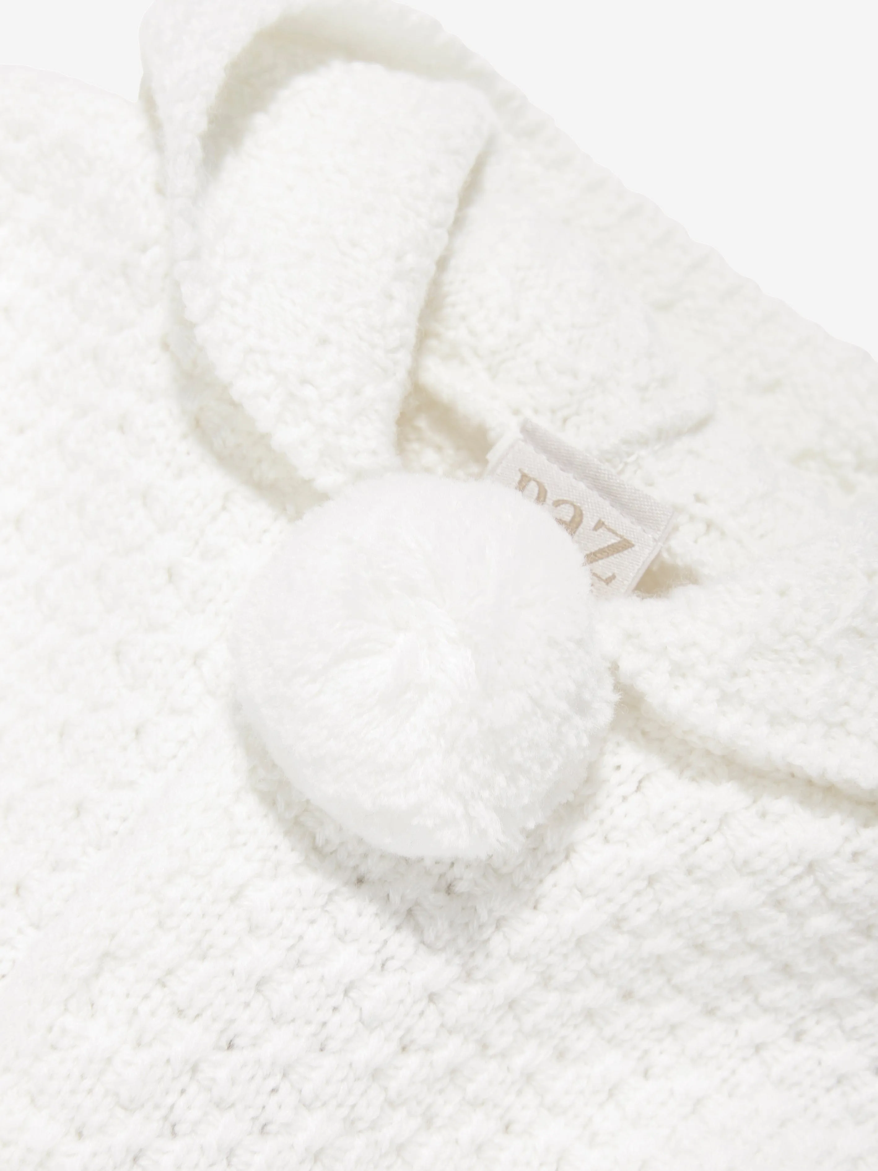 Manteau en laine tricotée bébé Paz Rodriguez en ivoire