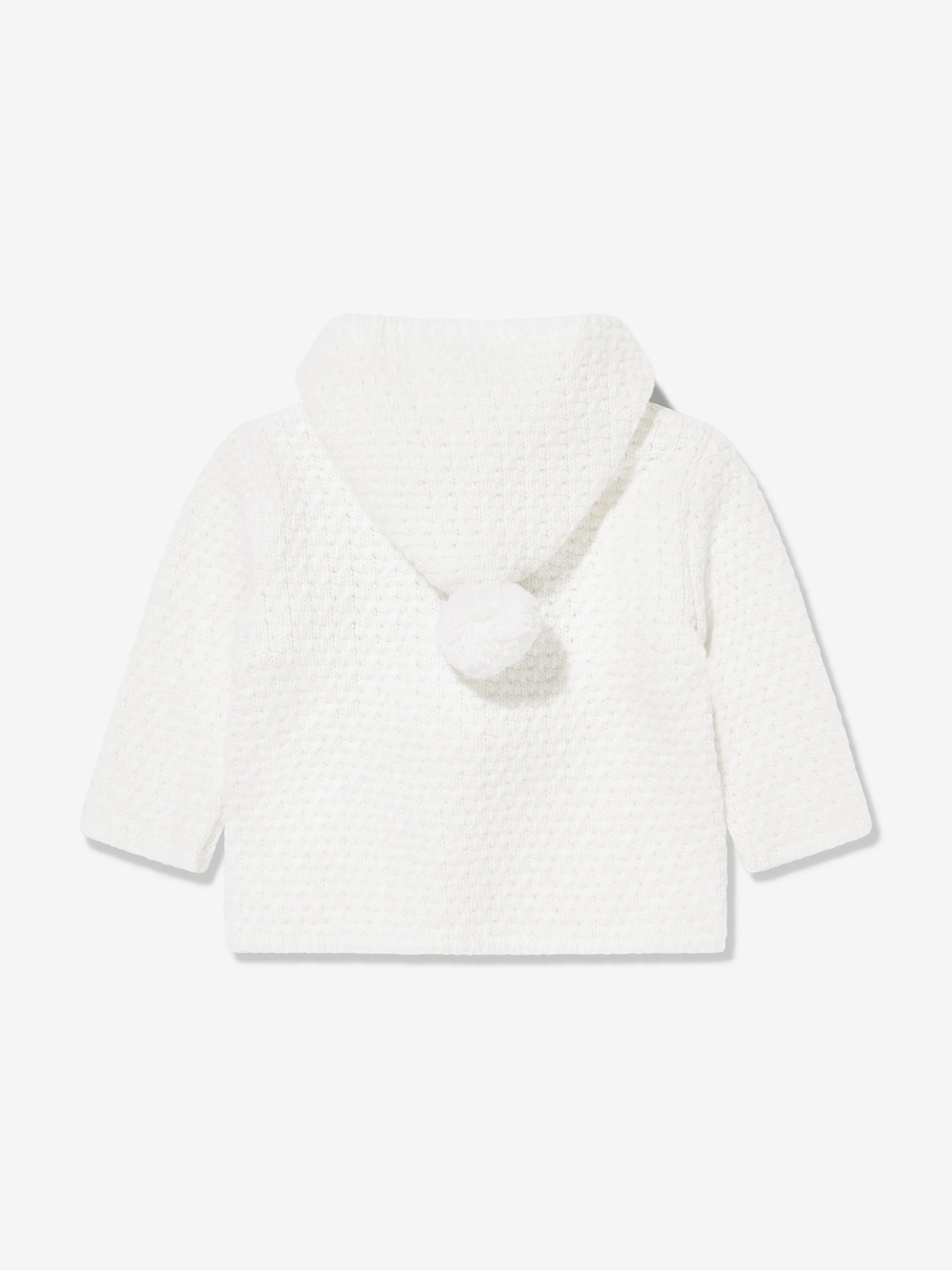 Manteau en laine tricotée bébé Paz Rodriguez en ivoire
