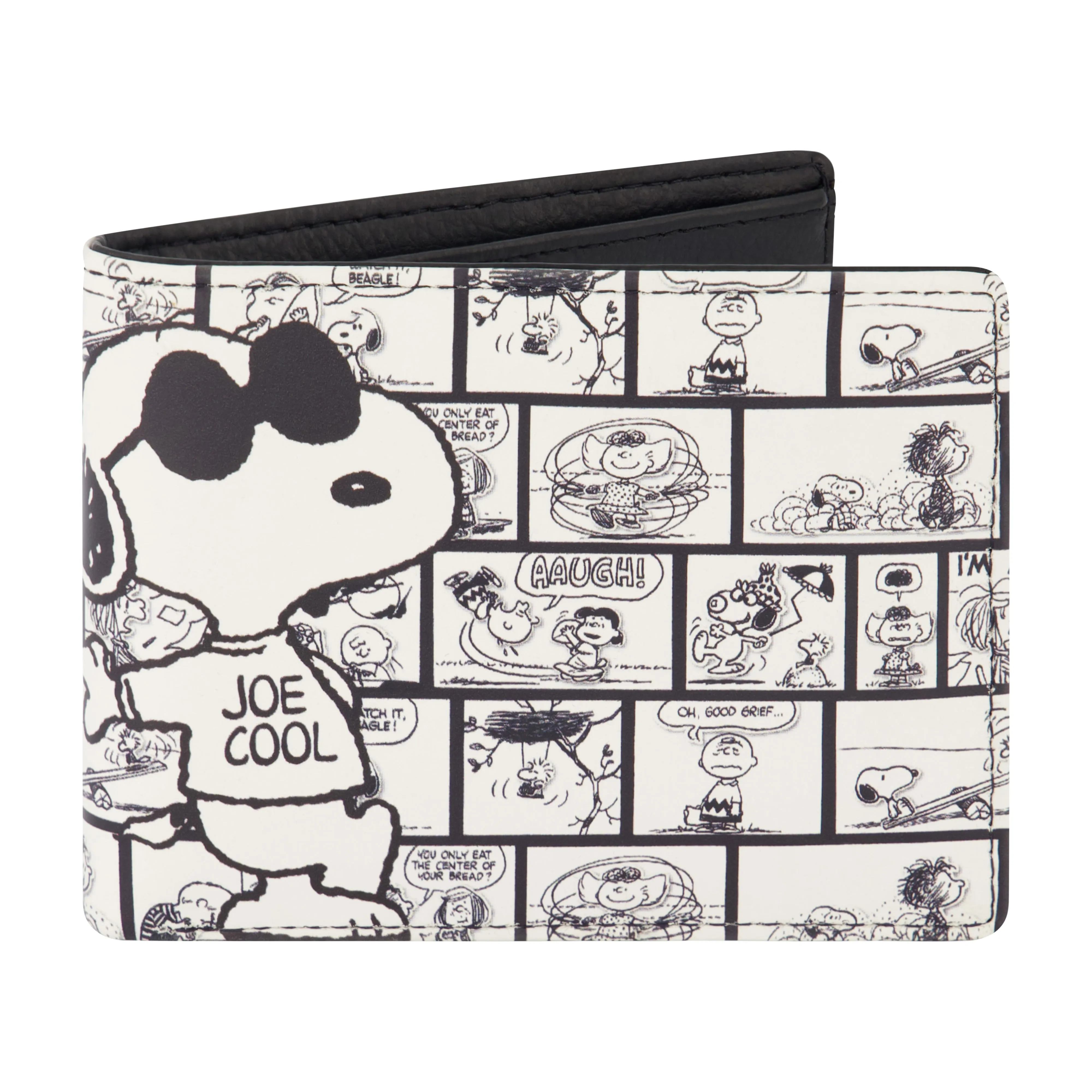 Portefeuille pliant PEANUTS JOE COOL COMIC AOP, portefeuille mince avec boîte décorative pour hommes et femmes, chaussures ecco
