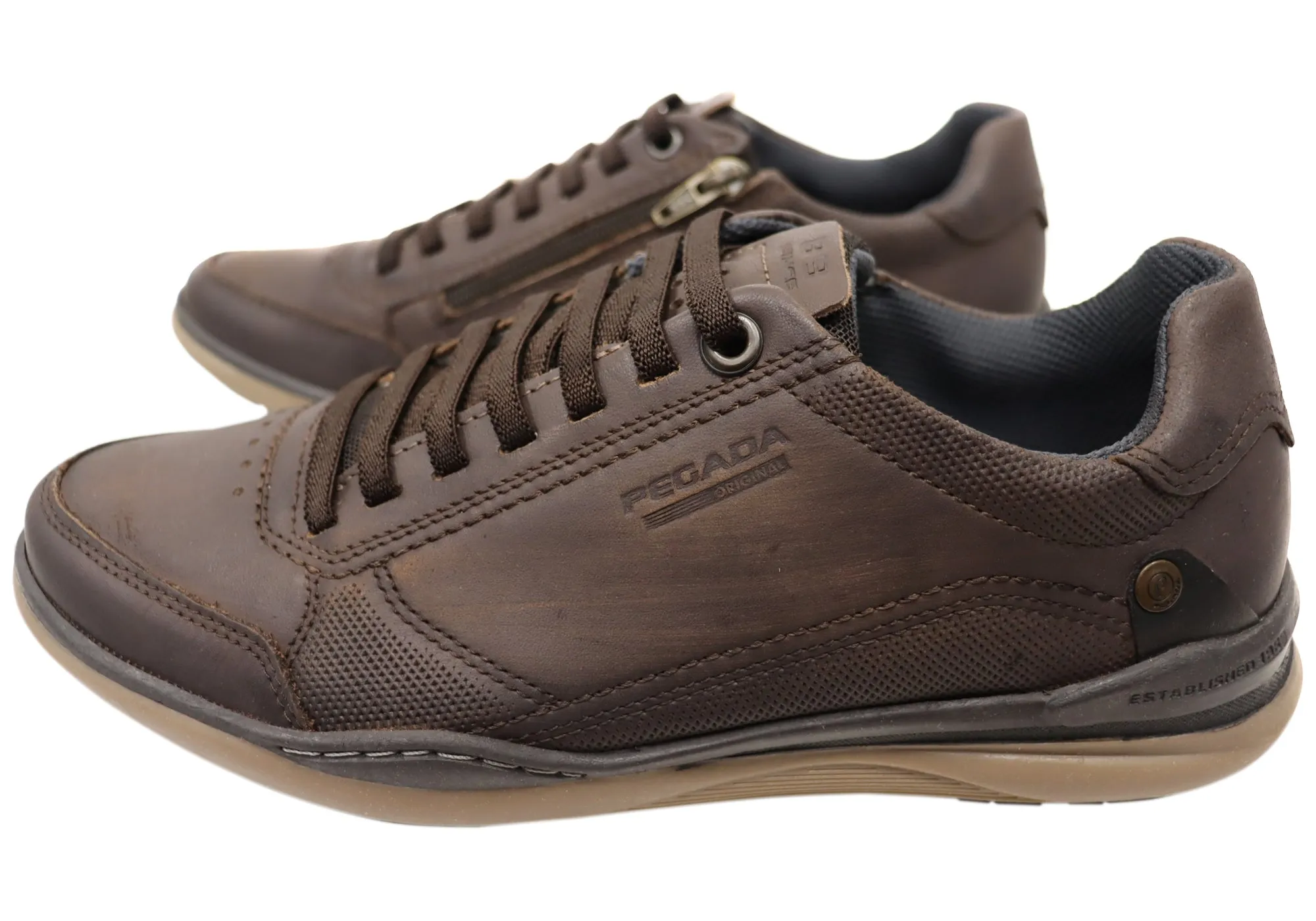 Pegada Advence Chaussures Décontractées En Cuir Pour Homme Sans Lacets Fabriquées Au Brésil Pegada Shoes