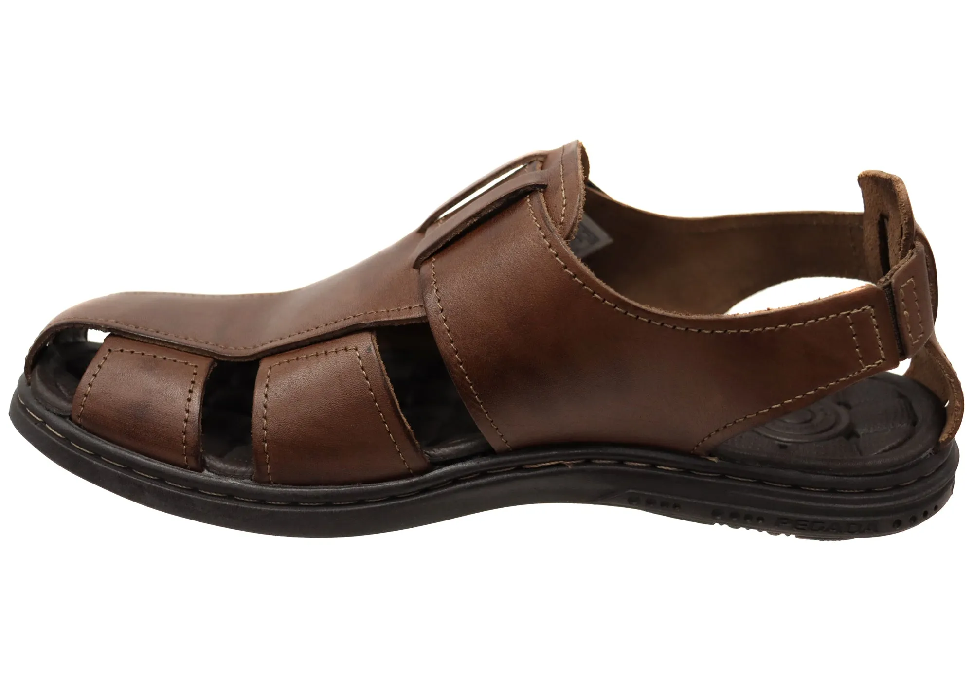 Sandales confortables en cuir pour hommes Pegada Kedge Fabriquées au Brésil Chaussures Pegada