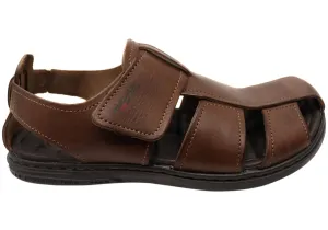 Pegada Kedge Mens Leather Comfortable Sandals Made In Brazil Pegada Shoes