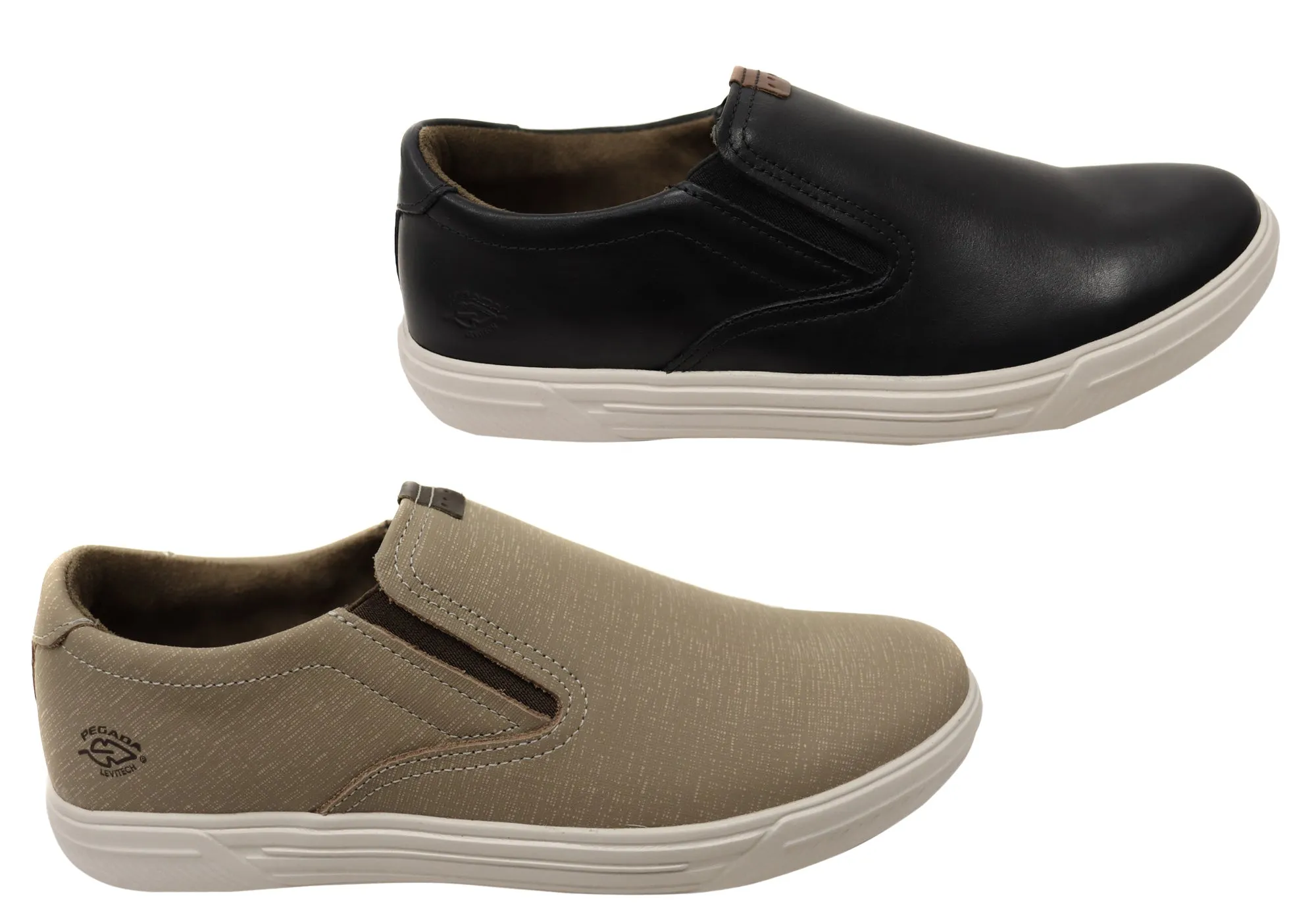 Pegada Strobe Chaussures Décontractées Homme à Enfiler en Cuir Brésilien Confortables Pegada Shoes