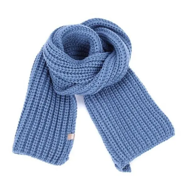 Écharpe à côtes épaisses Peppercorn Kids - Bleue