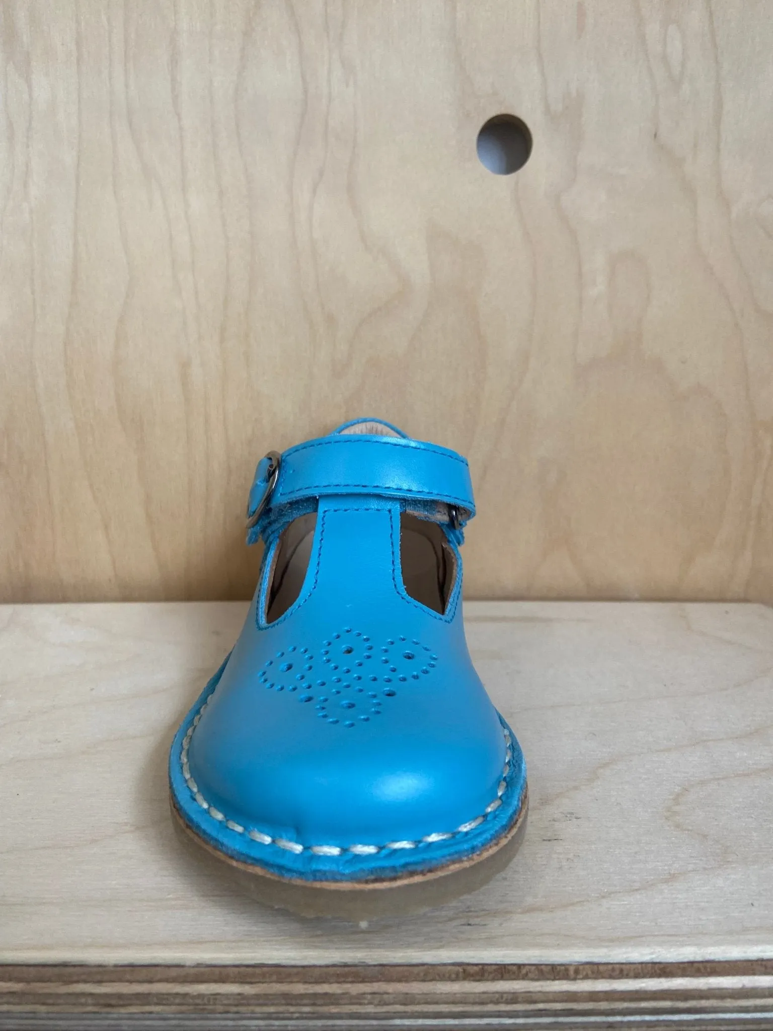 Petasil : Chaussures à barrette en T avec velcro - Bleu Maui Roma