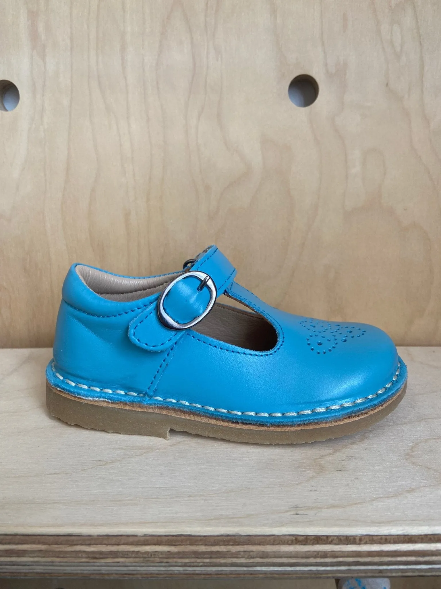 Petasil : Chaussures à barrette en T avec velcro - Bleu Maui Roma
